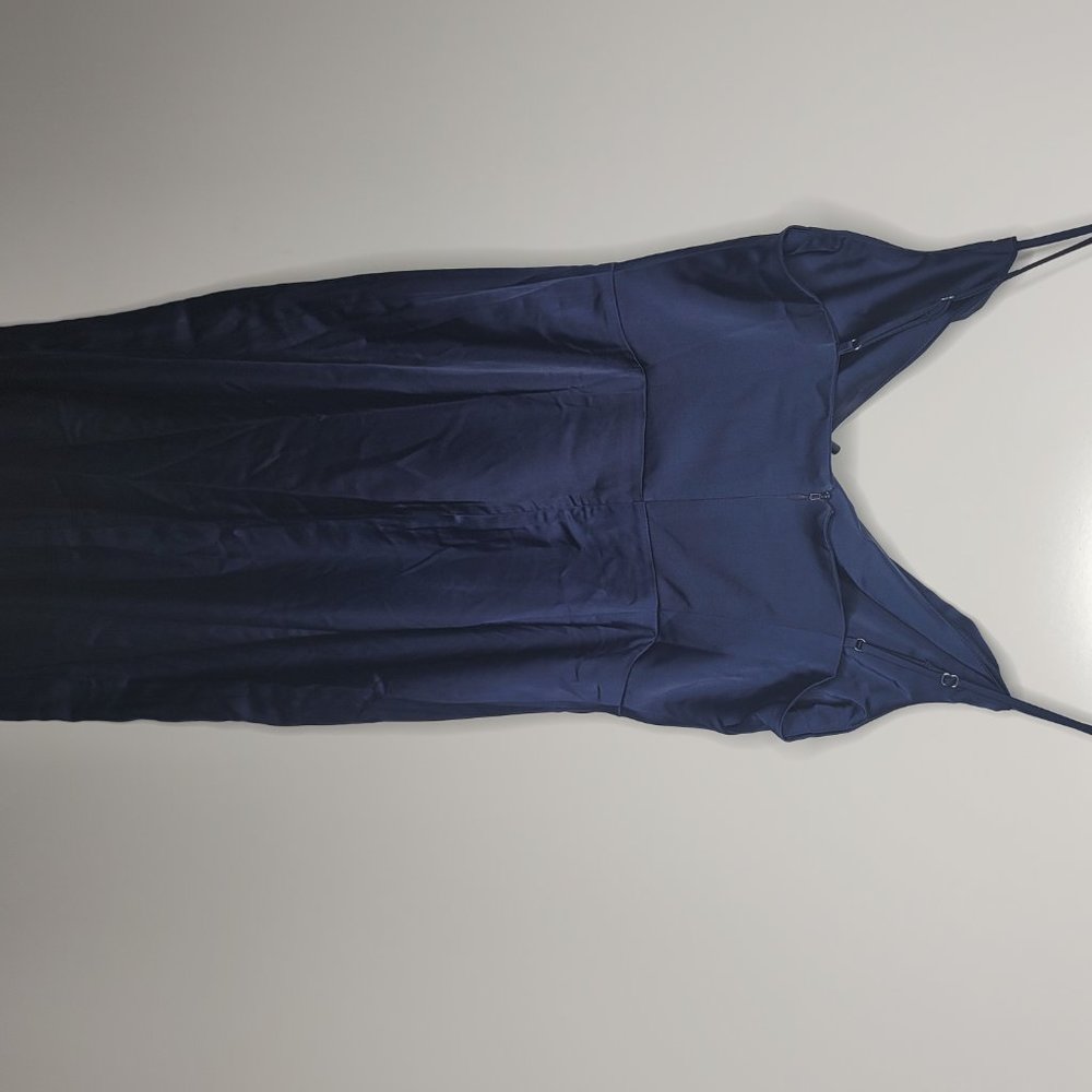 NBD Lila Gown Cowl neck Slit in Blueberry SZ S - Picture 4 of 8